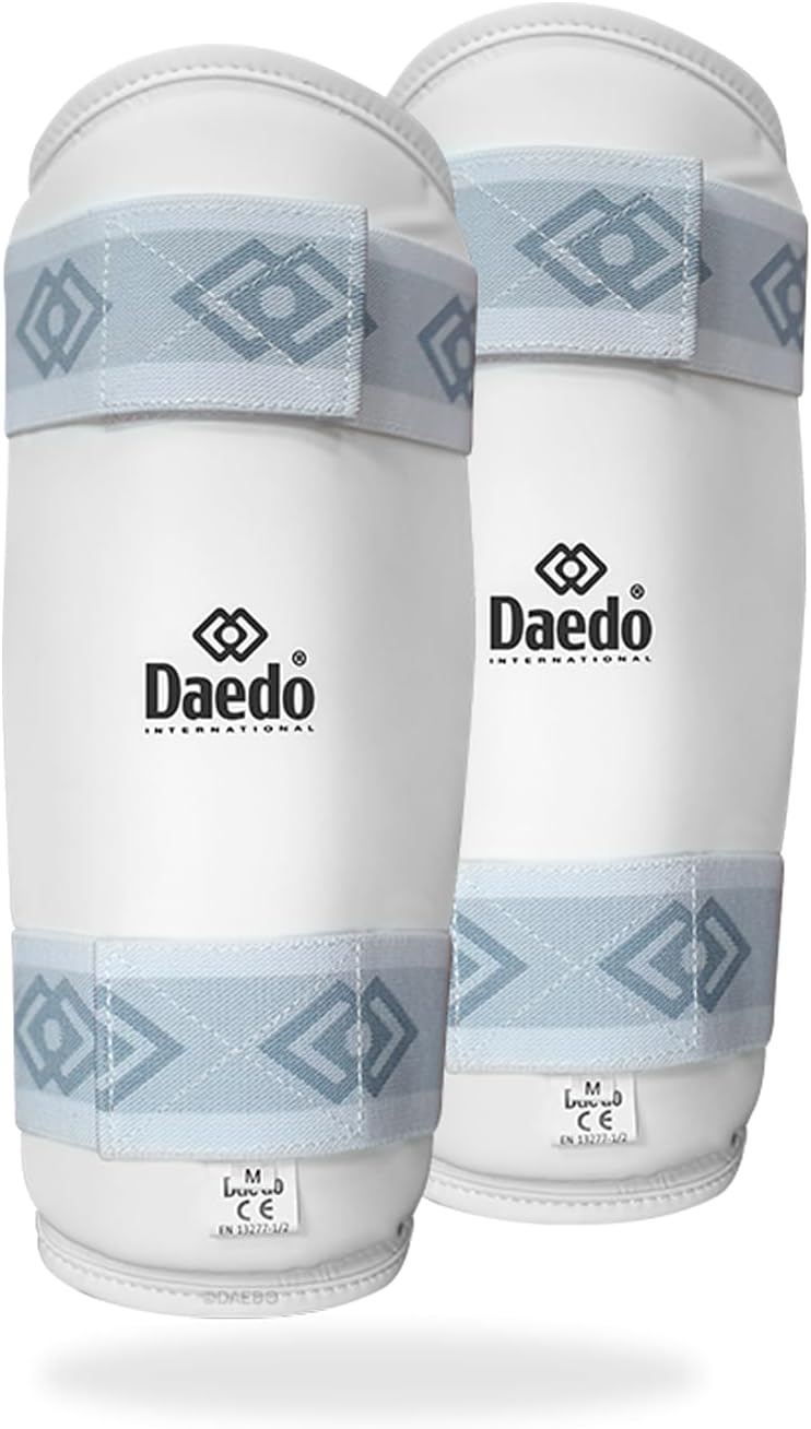 Taekwondo Shin Guard - Lightweight & Comfortable with Two Elastic Straps for Secure Fit, Sizes XS-XL, Ideal for Taekwondo Competition & Training